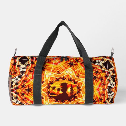 Hawaiian Sunset Hula Palms Duffle Bag (Rückseite)