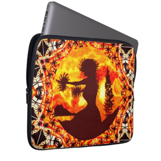 Hawaiian Sunset Hula Palms Laptopschutzhülle (Vorne Rechts)