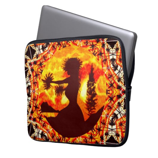 Hawaiian Sunset Hula Palms Laptopschutzhülle (Vorderseite Links)