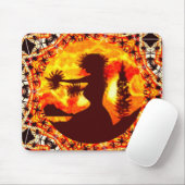 Hawaiian Sunset Hula Palms Mousepad (Mit Mouse)