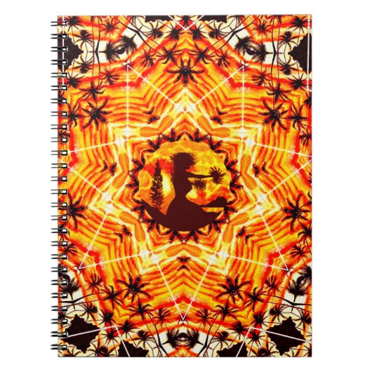 Hawaiian Sunset Hula Palms Notizblock (Vorderseite)