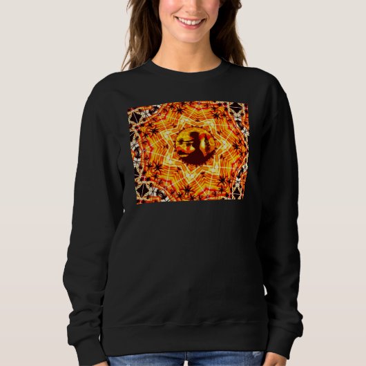 Hawaiian Sunset Hula Palms Sweatshirt (Vorderseite)