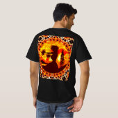 Hawaiian Sunset Hula Palms T-Shirt (Schwarz voll)