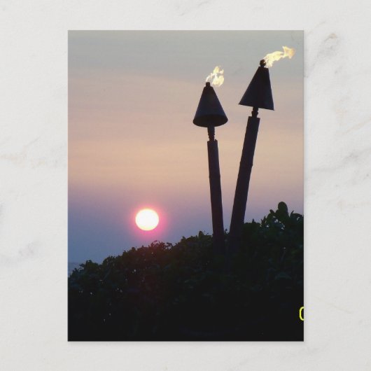 Hawaiian Sunset Luau Gifts Postkarte (Vorderseite)