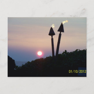 Hawaiian Sunset Luau Gifts Postkarte