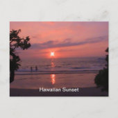 Hawaiian Sunset Ocean Beach Feiertagspostkarte (Vorderseite)