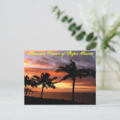 Hawaiian Sunset Postcard - Maßgeschneiderte Postkarte (Stehend Vorderseite)