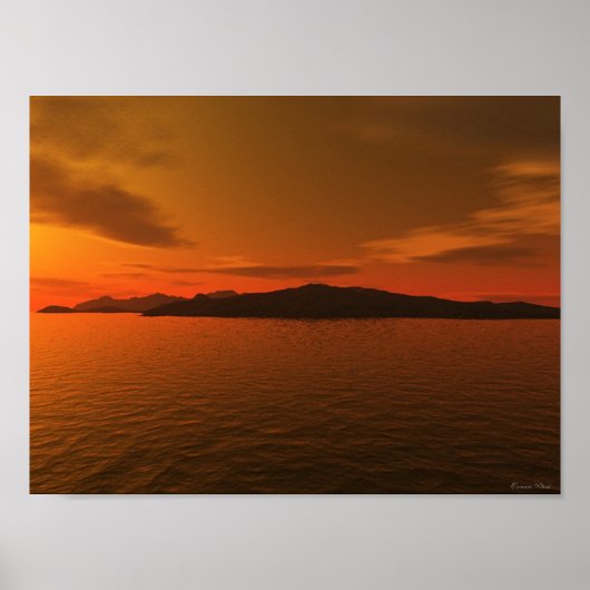 Hawaiian Sunset Poster (Vorne)