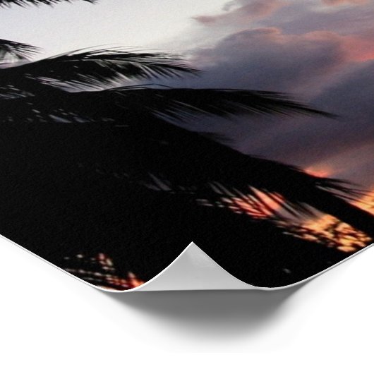 Hawaiian sunset poster (Ecke)