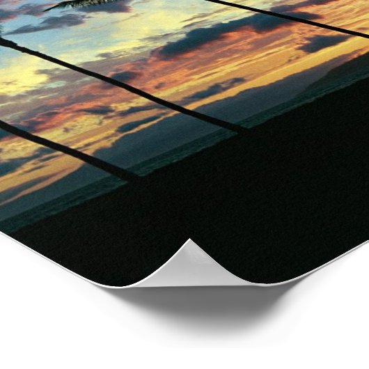 Hawaiian Sunset Poster (Ecke)