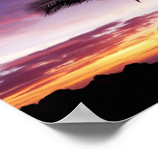 Hawaiian Sunset Poster (Ecke)