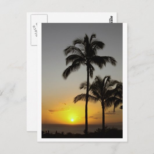 Hawaiian Sunset Postkarte (Vorne/Hinten)