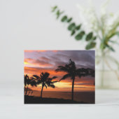 Hawaiian Sunset Postkarte (Stehend Vorderseite)