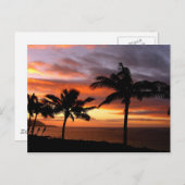 Hawaiian Sunset Postkarte (Vorne/Hinten)