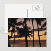 Hawaiian Sunset Postkarte (Vorne/Hinten)
