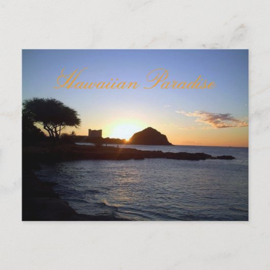 Hawaiian Sunset Postkarte (Vorderseite)