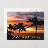 Hawaiian Sunset Postkarte (Vorne/Hinten)
