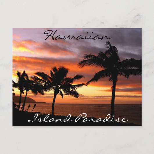 Hawaiian Sunset Postkarte (Vorderseite)