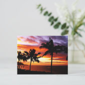 Hawaiian Sunset Postkarte (Stehend Vorderseite)