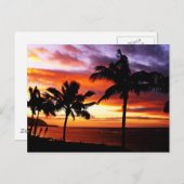 Hawaiian Sunset Postkarte (Vorne/Hinten)