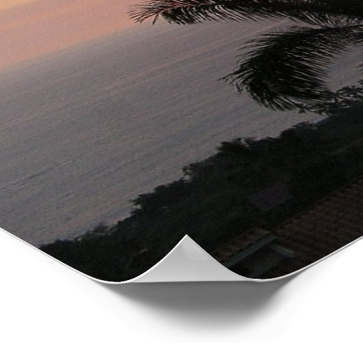 Hawaiian Sunset Print Poster (Ecke)