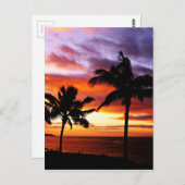 Hawaiian Sunset Print Postkarte (Vorne/Hinten)
