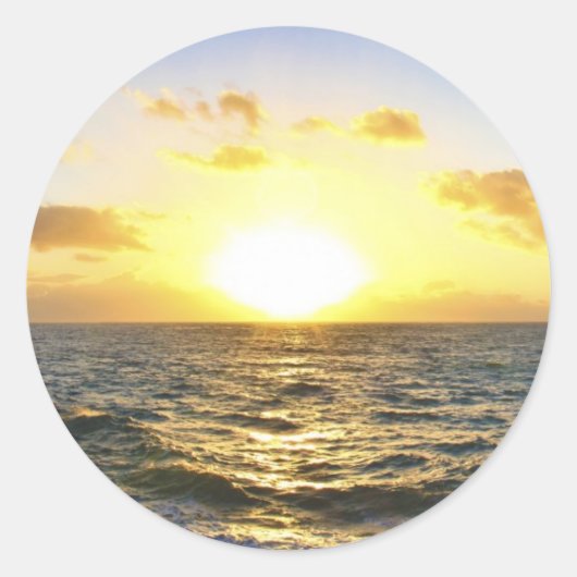 Hawaiian Sunset Runder Aufkleber (Vorderseite)