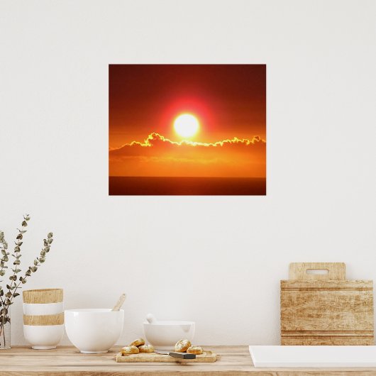 Hawaiian Sunset Sky Poster Print (Küche)