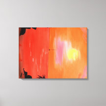 Hawaiian Sunset Sky und Sailboat Canvas Print