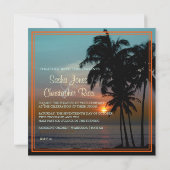 HAWAIIAN SUNSET/STRAND/LUAU/INVITATIONEN EINLADUNG (Rückseite)