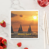 Hawaiian Sunset, Waikiki Beach, Serviette (Beispiel)