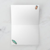 Hawaiian Surf Board Weihnachtskarte Dankeskarte (Innenseite)