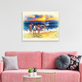 Hawaiian Surf Girls Leinwanddruck (Insitu (Wohnzimmer))
