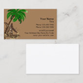 Hawaiian Surf Theme Botanisch Visitenkarte (Vorne/Hinten)