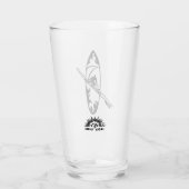 Hawaiian Surf Typ Water Beer Brille Glas (Rückseite)