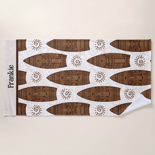 Hawaiian Surfer Beach Handtuch (Vorderseite)