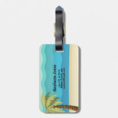 Hawaiian Surfer Girl Gepäckanhänger (Rückseite vertikal)