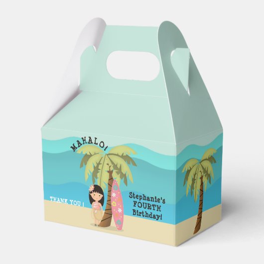 Hawaiian Surfer Girl Geschenkschachtel (Vorderseite)