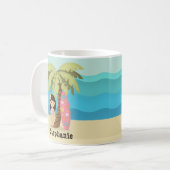 Hawaiian Surfer Girl Kaffeetasse (Vorderseite Links)