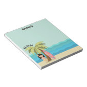 Hawaiian Surfer Girl Notizblock (angewinkelt)