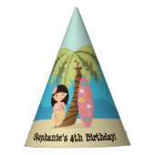 Hawaiian Surfer Girl Partyhütchen (Vorderseite)