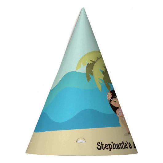 Hawaiian Surfer Girl Partyhütchen (Links)
