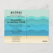 Hawaiian Surfer Girl Postkarte (Rückseite)