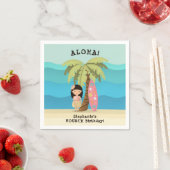 Hawaiian Surfer Girl Serviette (Beispiel)
