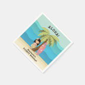 Hawaiian Surfer Girl Serviette (Ecke)