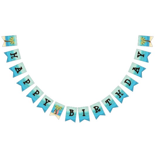 Hawaiian Surfer Girl Wimpelkette (Alle)