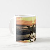 Hawaiian Surfer Heading Zuhause Kaffeetasse (Vorderseite Links)