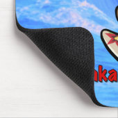 Hawaiian Surfing Bunny Holiday Cartoon Mousepad (Ecke)