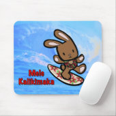 Hawaiian Surfing Bunny Holiday Cartoon Mousepad (Mit Mouse)