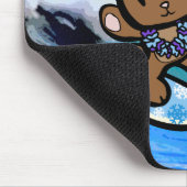 Hawaiian Surfing Bunny Holiday Cartoon Mousepad (Ecke)